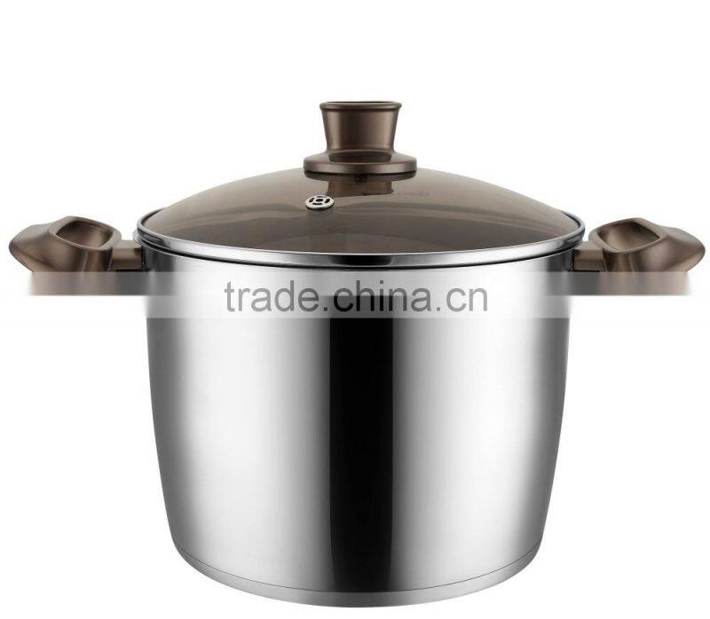 High Quality Stainless Steel Cooking Pot with Induction Bottom