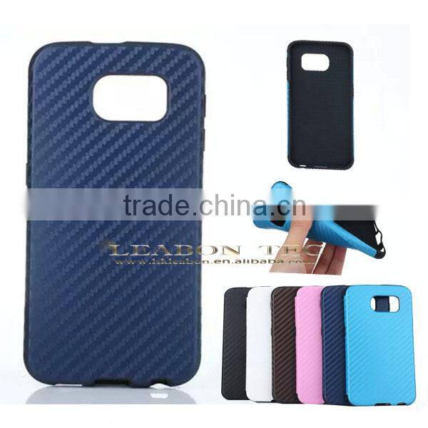 high quality ultrathin carbon fiber style Soft TPU Back Cover Case For Samsung Galaxy S6