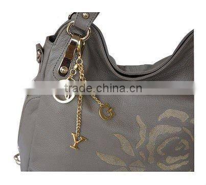 Golden rose laser printed tote bags Newest Fashion leather handbags 2012