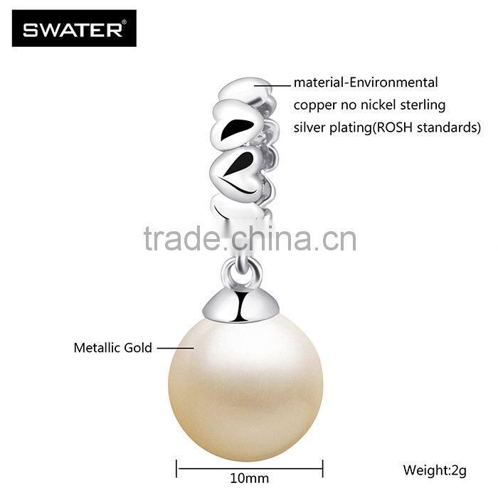 New Technology 2016 Beige Pearl Beads For Charm Bracelets