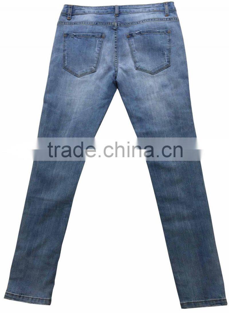 Adults lastest fashion ripped women skinny jeans high quality sexy women