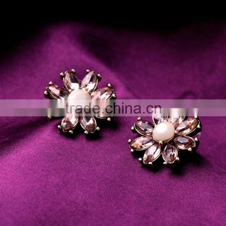 Simple Fashion Hot Sale Exquisite Elegant crystal earring, fashion earring designs new model earrings, zircon earring