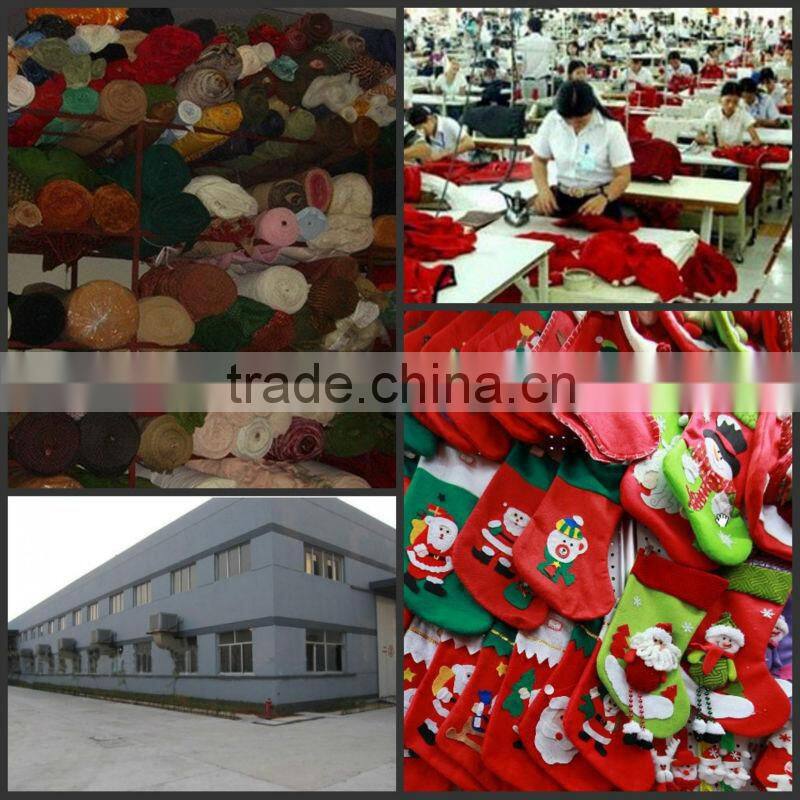 China factory new design christmas stocking design christmas plush stocking wholesale
