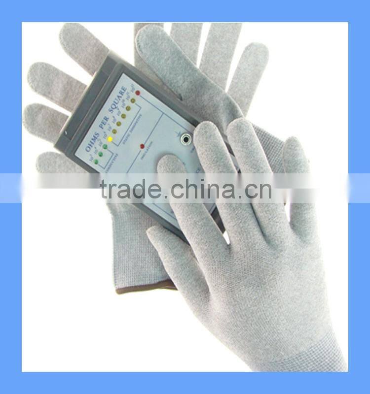 Carbon Fiber Finger Fit ESD Gloves for Cleanroom Safety and Antistatic Protection Use