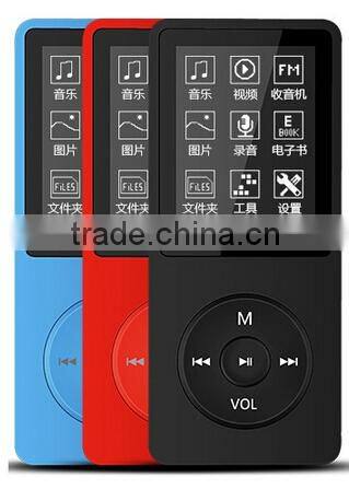 New Hot Ultrathin 8GB MP4 Player With 1.8 Inches Screen 200 hours Long Standby time Original RUIZU X02 With FM EBook Clock Data