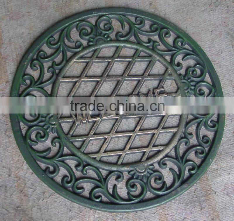 round shape doormat cast iron