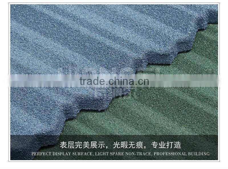House Resin Color Stone Chip Coated Metal Butterfly Roof Tiles