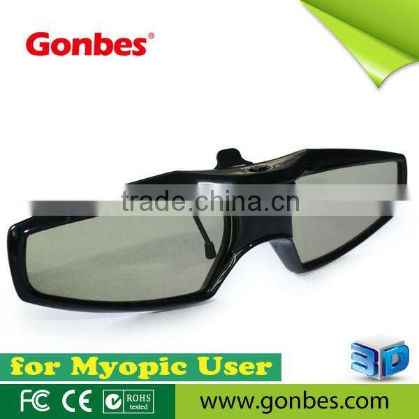 New Model!! CLIP-ON 3D Active Glasses with IR, Bluetooth, DLP-Link Signal, competible price from Gonbes