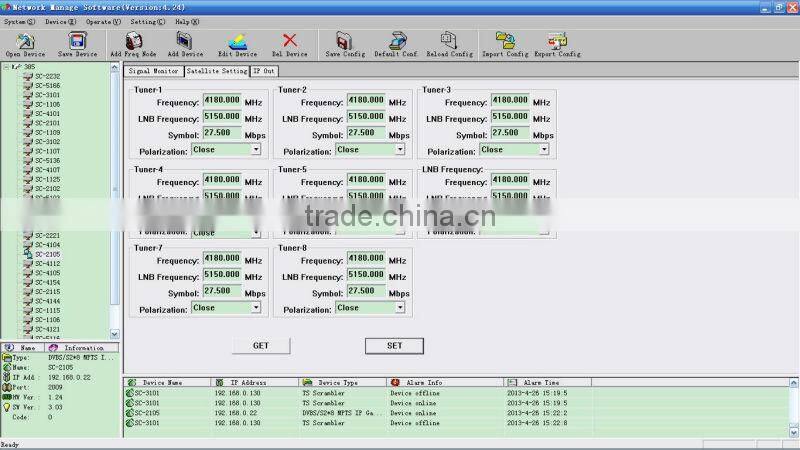 8*DVB-S2- 8 *IP Gateway /8 RF to IP Converter/RF Gateway