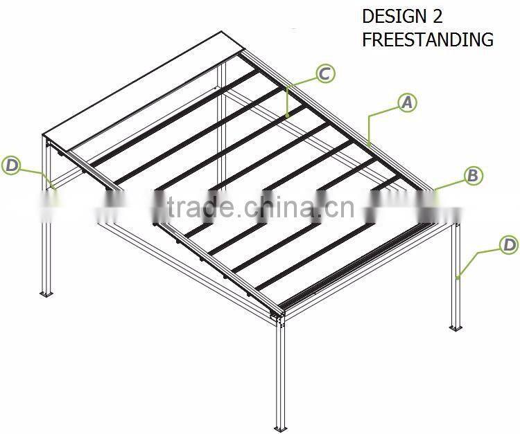 Retractable Roofing System/All Season Aluminium Pergola System