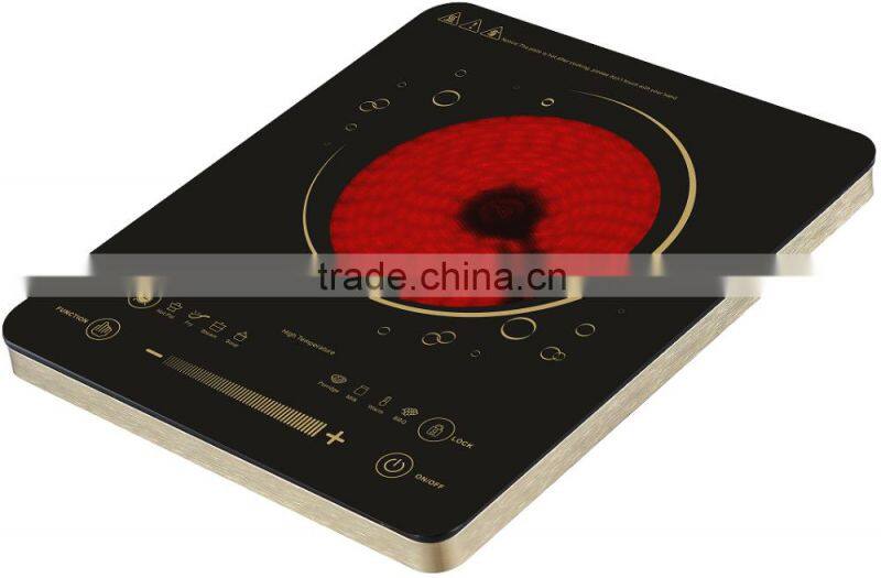 induction cooker stainless steel /handles CB,CE, stainless steel bodyceran ceramic hob handle electric infrared cooker