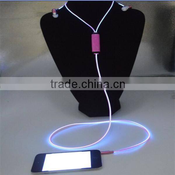 Hot selling Plastic heaset with led lighting earphone