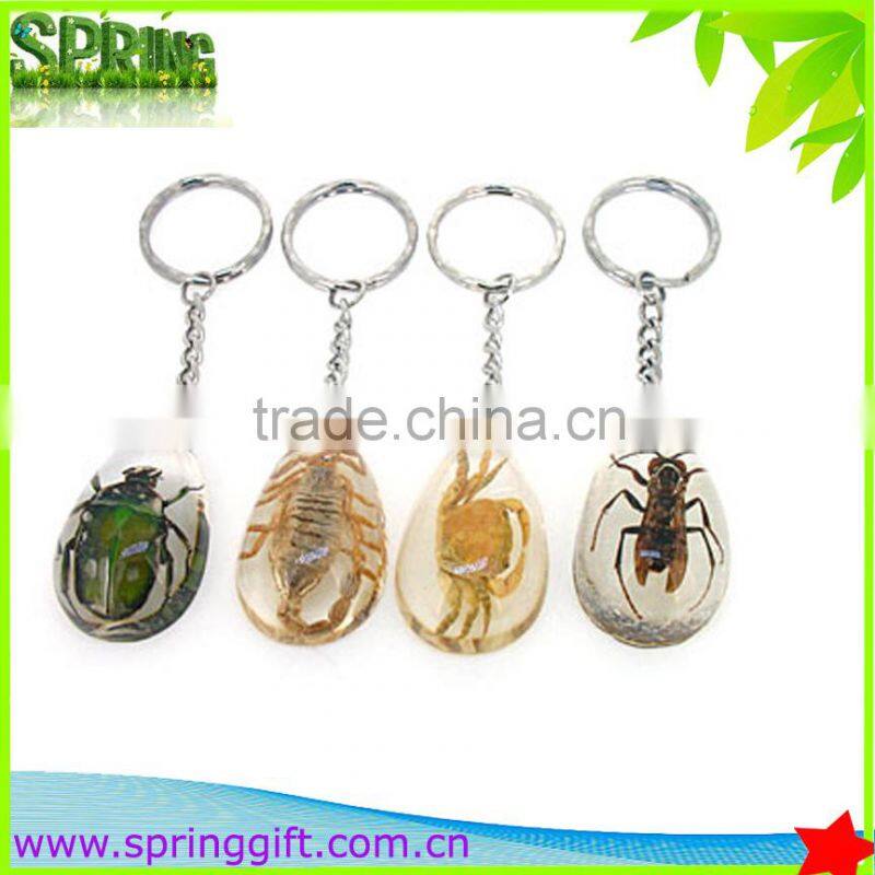funky keychains,amber keychain, insect keychain