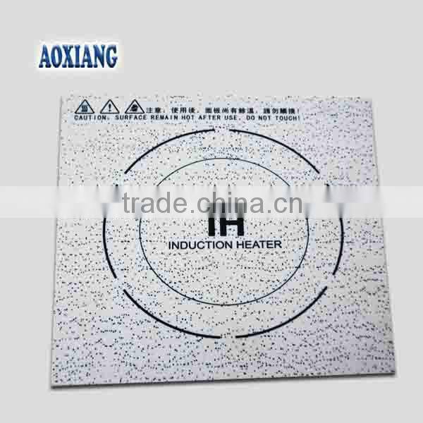 Customized induction cooker glass / 7mm glass ceramic cooktop