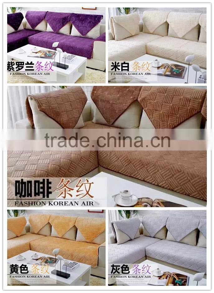 Embroidery microfleece sofa cover