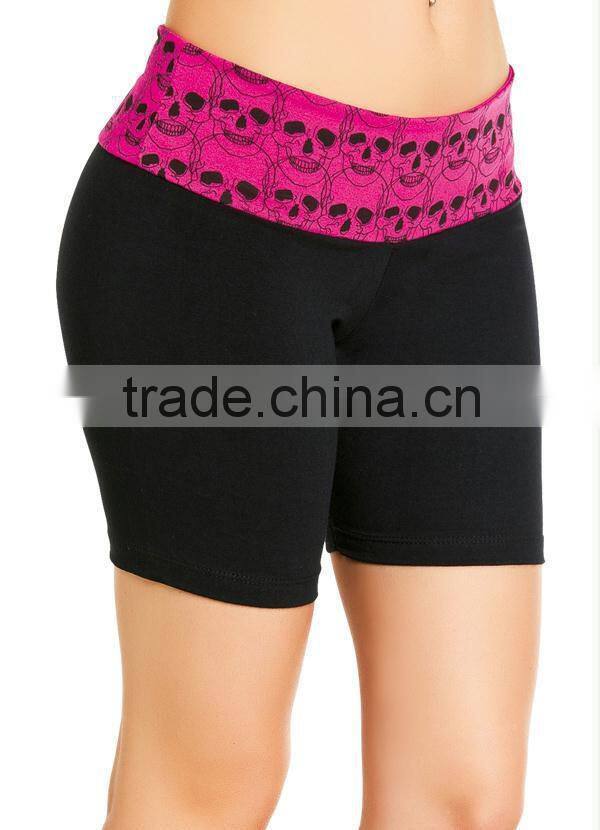 86% nylon 14% spandex womens dry fit custom sports shorts
