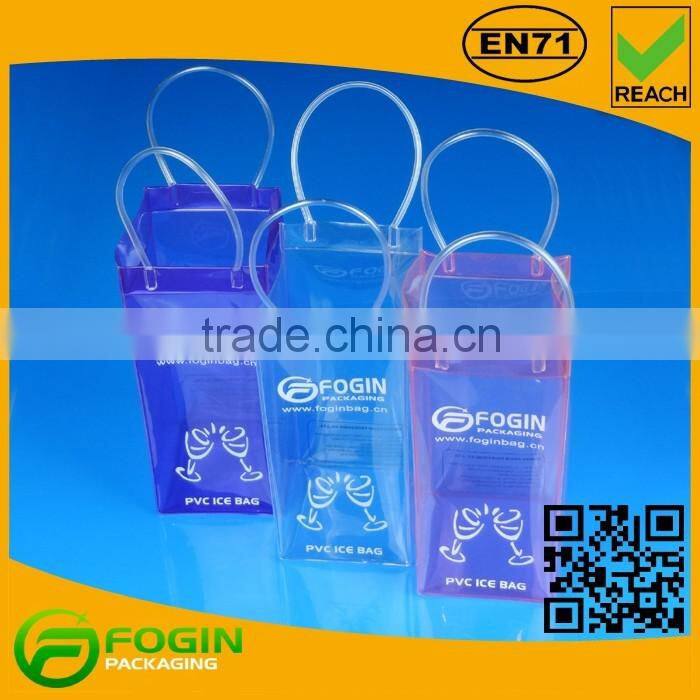 clear wine cooling recycle pvc ice bag