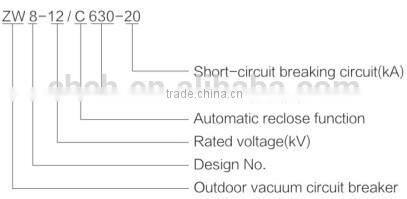 12kv ZW8-12/C series intelligent outdoor high voltage vacuum circuit breaker