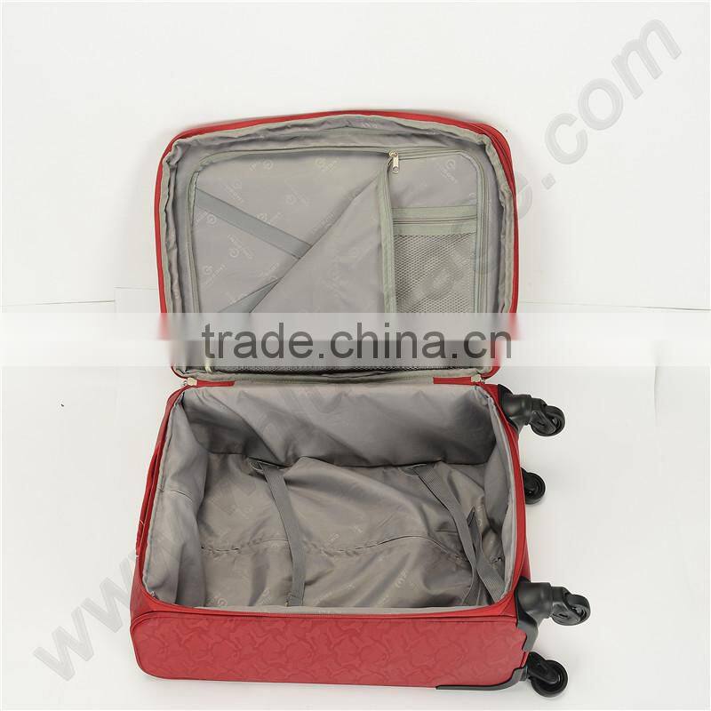 Nylon material and men women department name suitcase set