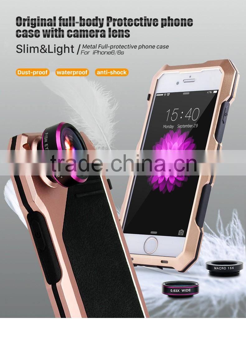 High quality full-body protect phone case with camera lens for iphone 6s