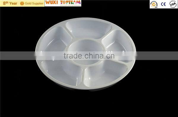 12" Plastic Food Sectional Plate