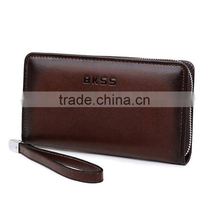 Best mens cow leather wallets wholesale Travel Passport Ticket Holder Wallet