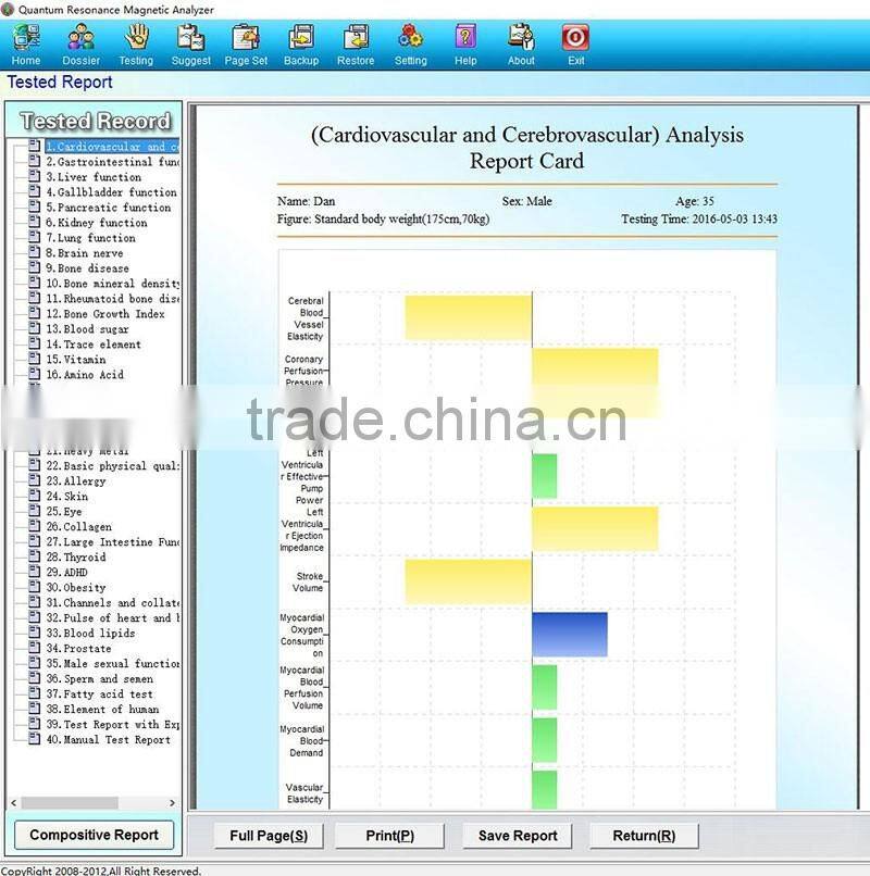 High-tech 4th generation 45 reports quantum bio resonance analyzer