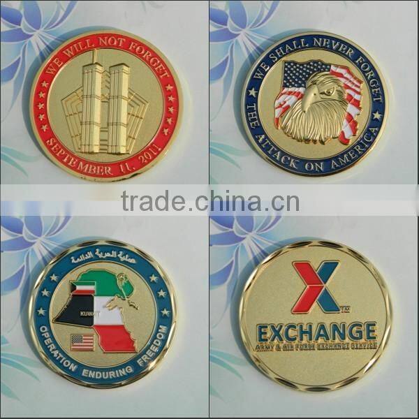 Free sample custom embossed gold replica coins