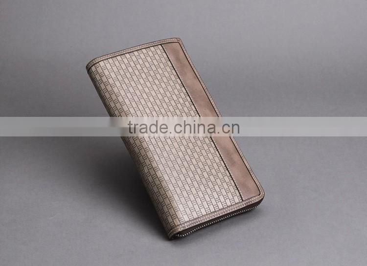 Mens vintage clutch bag and custom pattern leather wallet