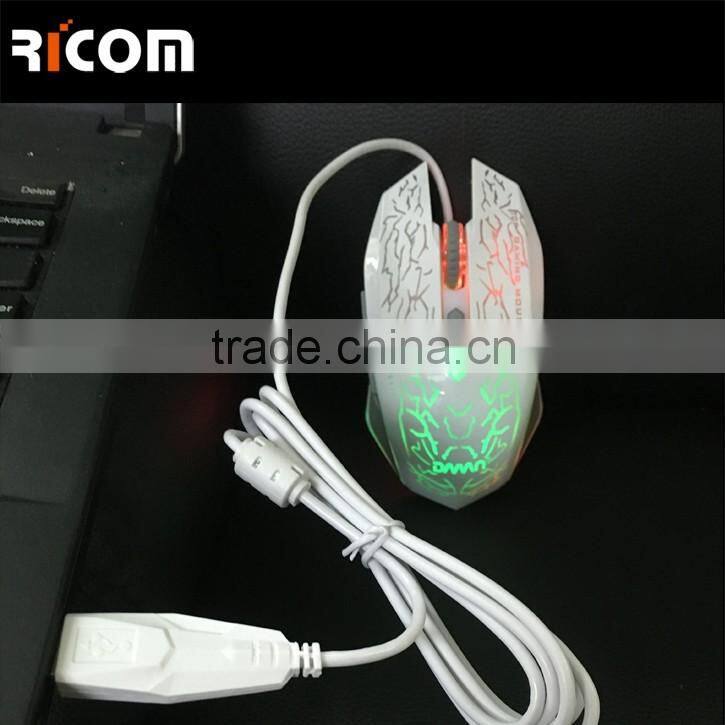 Hot Changeable colorful breath lamp drivers usb 6d gaming mouse