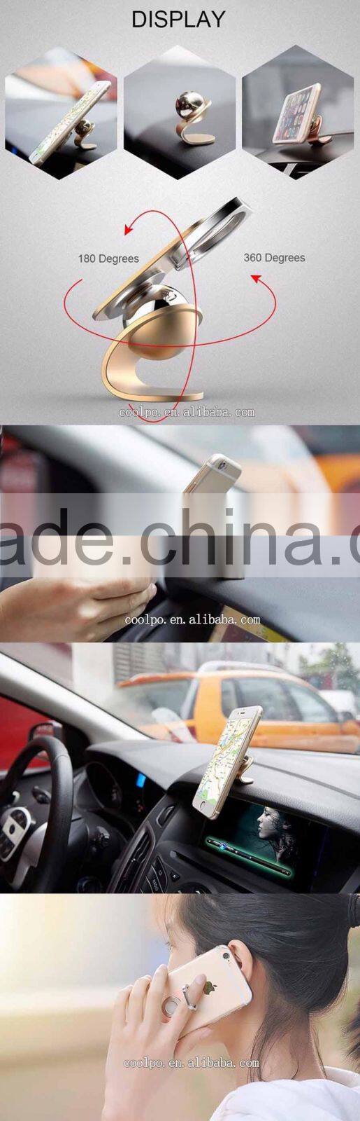 Universal Magnetic Car Dash Holder Mobile Phone Finger Ring Grip Stand for iphone 6S / 6S Plus / 5S / SE for Samsung Galaxy S7 E