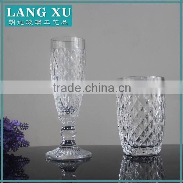 LX-G018 Hand Pressed Pineapple Crystal Wedding Champagne Cup
