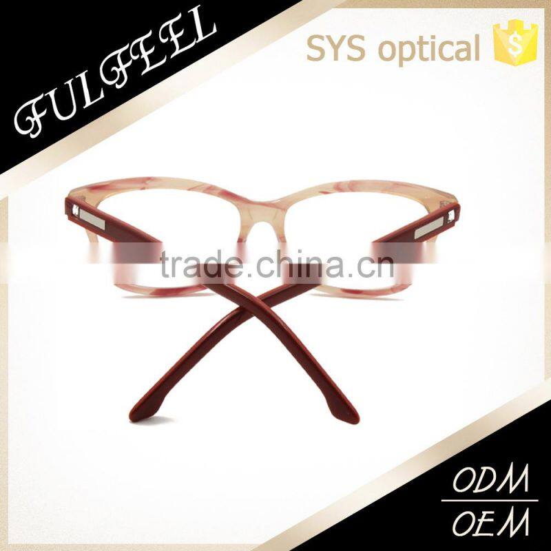 2016 Novel fashion hot sale translucent acetate optical frames
