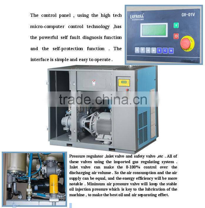 15KW 20HP air cooling screw air compressor China Products