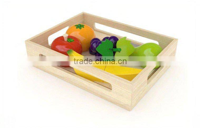 wood 2012 fruit set children's pretendplay toy