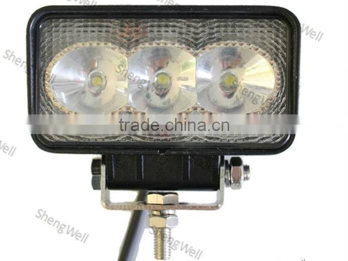 3.5" 9--32V Rectangle 9w LED work light IP67 ShengWell auto factory offroad led work light 9w led trailer work light