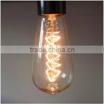 ST64 Vintage Filament Squirrel Cage Edison Bulb, light wall sconces indoor