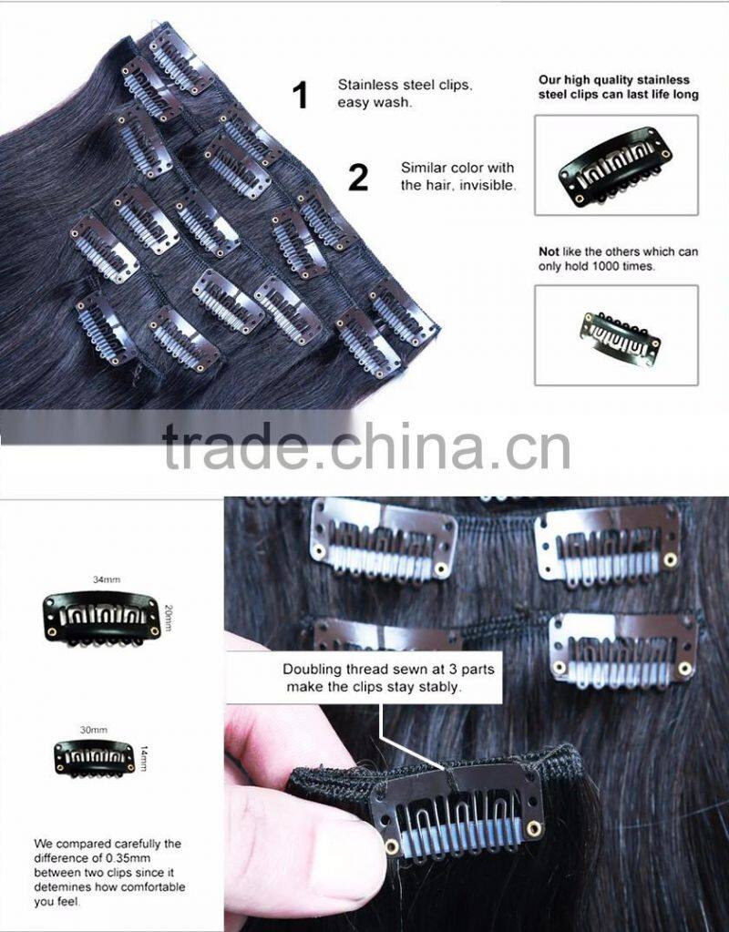 clip in curly hair extension indian human hair clip in hair extension