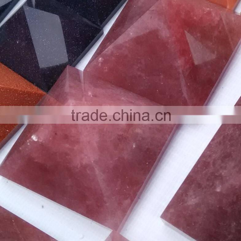 Gemstone Pyramid Strawberry Stone Pyramid Crystal Pyramid