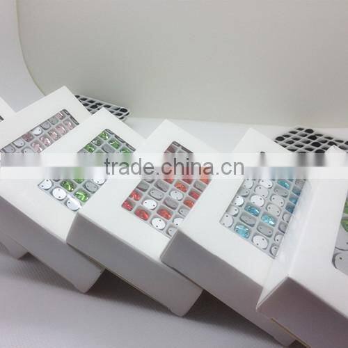 High quality low defect 18mm round shape crystal AB sew on crystal stone