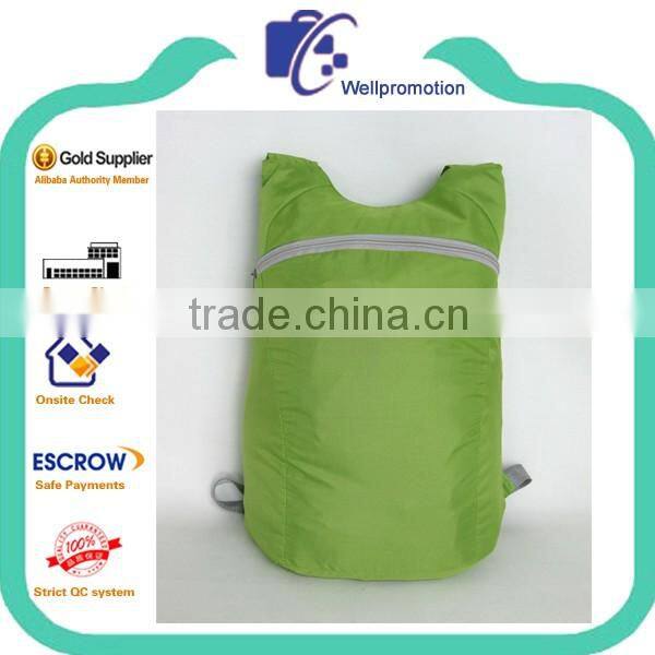 Soft polyester fold waterproof backpack