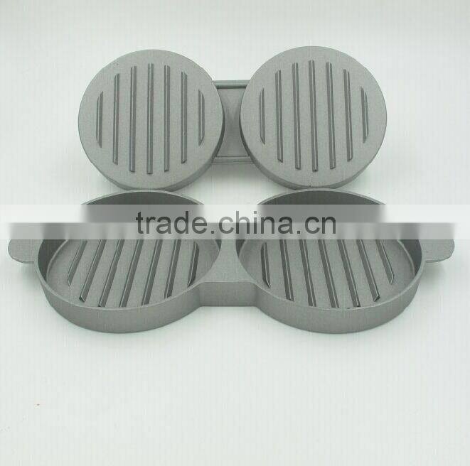 Aluminum Double Burger Press Hamburger Patties Maker Meat Press
