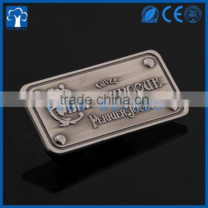 custom metal factory custom metal stamping name plate