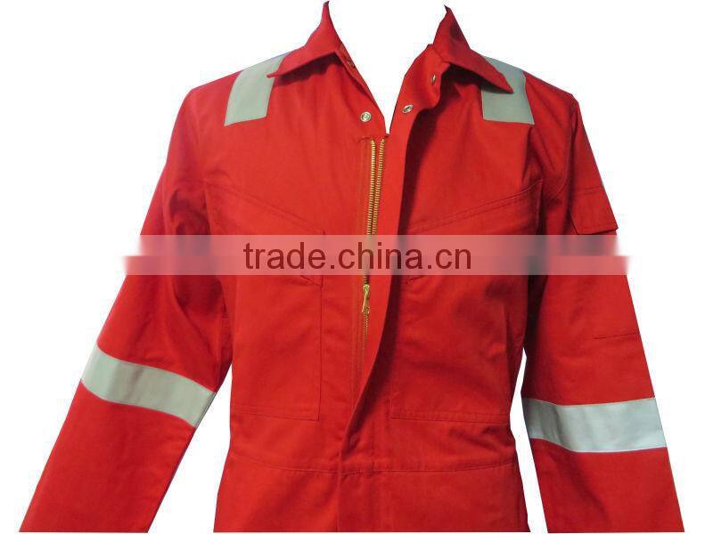 Reflective 100% cotton flame retardant clothing for industrial workwear with FR reflective