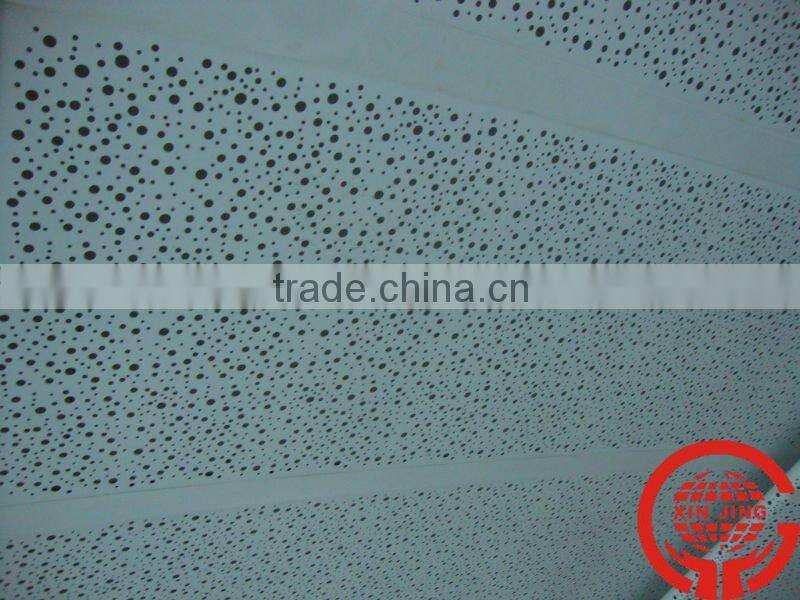 Perforated interior suspended ceiling