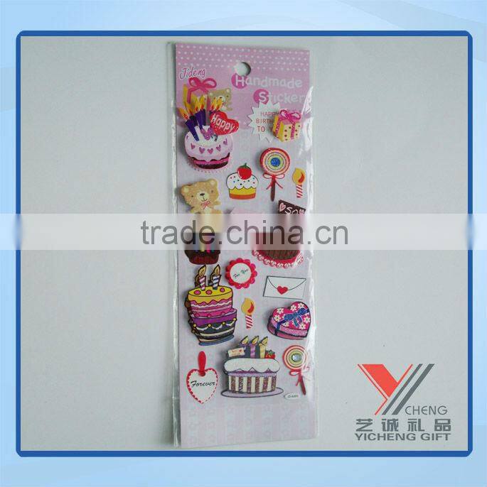 customized adhesive3d oval shape laser room decor sticker