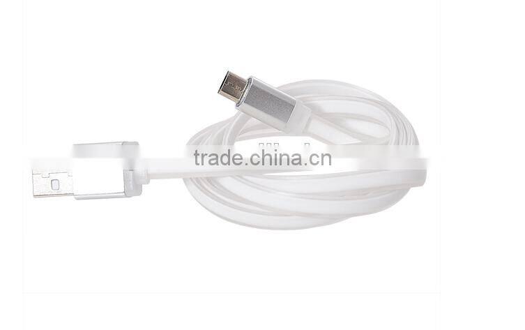 New Design Colorful TPE Round Noodles High Speed Micro Usb Cable Pigtail(OEM ODM)
