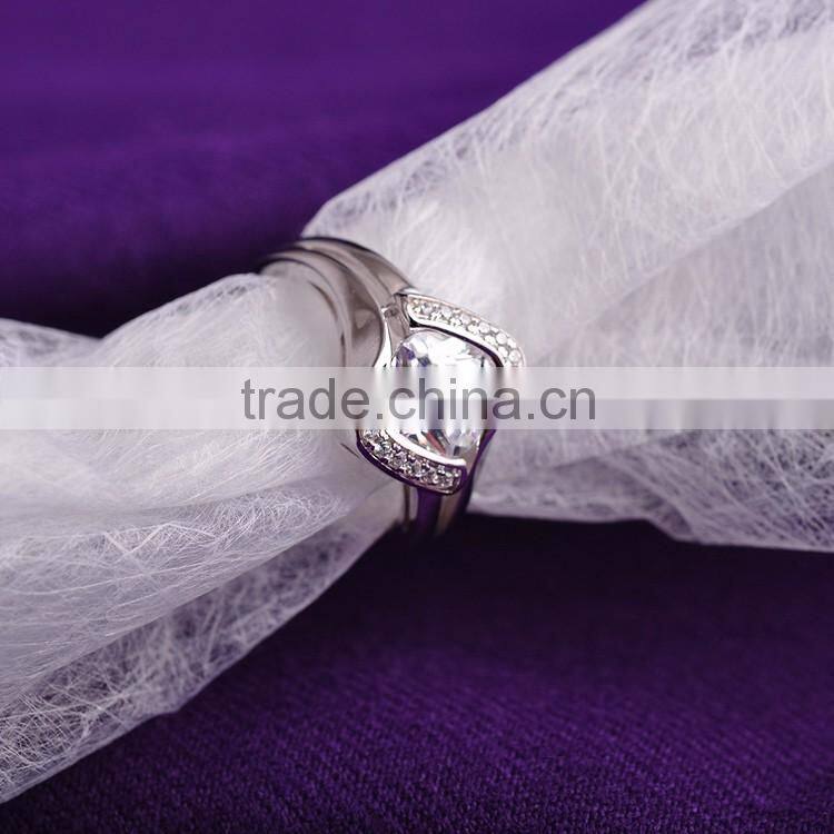 Sterling Silver White Cubic Zirconia Love Promise CZ Ring Engagement Wedding Eternity Bands