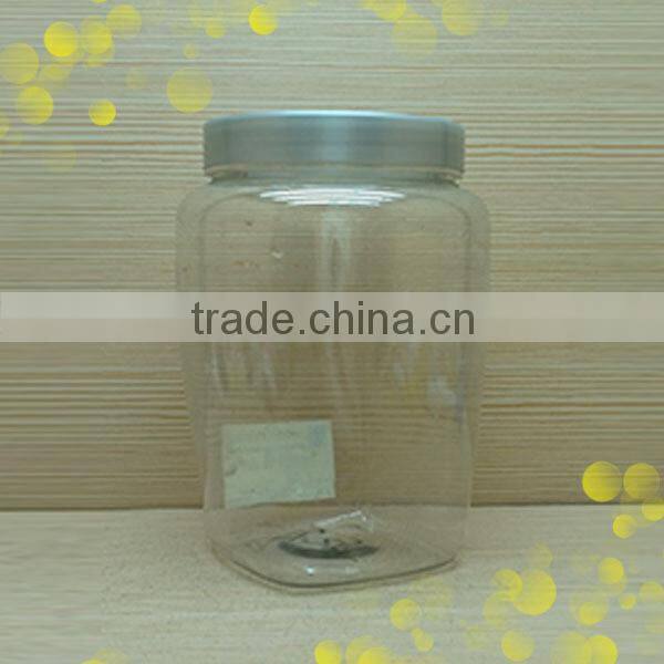 32oz 1000ml pet clear cosmetic plastic square jar for honey, candy, sea salt,nut