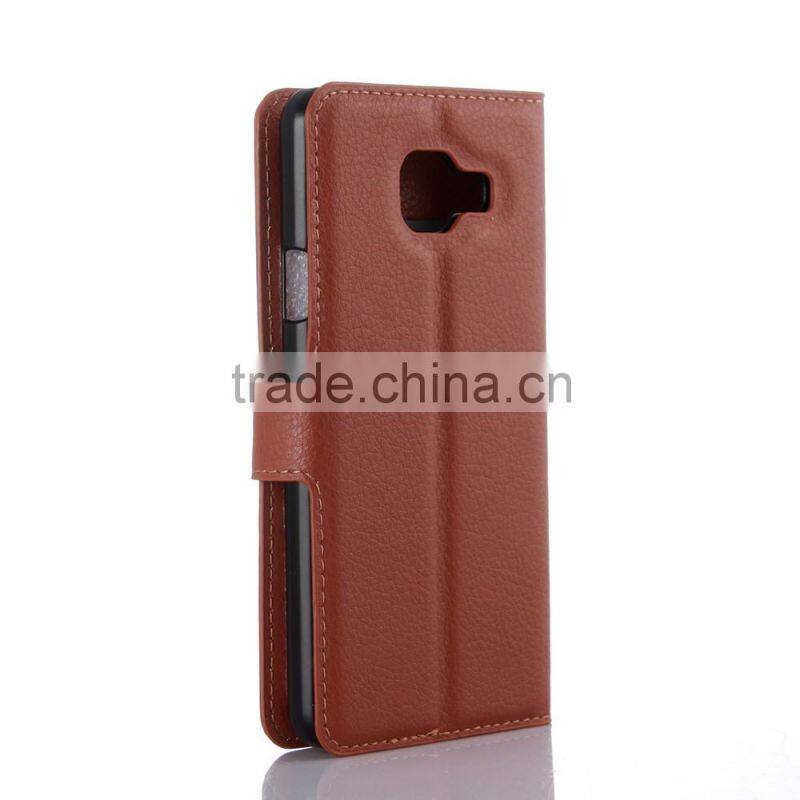 Factory Price Lichee Leather Pouch Wallet Case Folio Stand Cover for Samsung GALAXY A3 A310